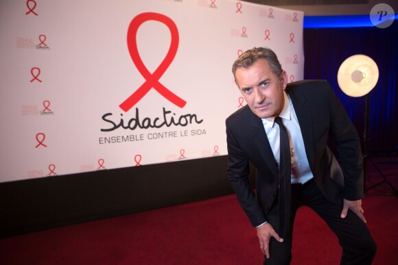 Exclusif - Christophe Dechavanne dans les coulisses du Sidaction 2014, le 25 mars 2014 au thêatre Mogador à Paris (diffusion le 5 avril 2014 sur France 2).