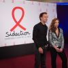 Exclusif - Natasha St-Pier et Cyril Féraud dans les coulisses du Sidaction 2014, le 25 mars 2014 au thêatre Mogador à Paris (diffusion le 5 avril 2014 sur France 2).