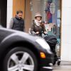 Exclusif - La princesse Madeleine de Suède, son mari Chris O'Neill et leur fille Leonore se promènent dans les rue de New York le 29 mars 2014.