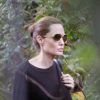 Angelina Jolie quittant l'hôtel Bel Air à Beverly Hills le 6 avril 2014, avec ses jumeaux Knox et Vivienne. Elle est arrivée dans cet établissement la veille avec Brad Pitt