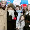 Bob Geldof, sa femme Jeanne Marine et leurs filles Pixie, Tiger Lilly et Peaches Geldof à Dublin, le 5 mars 2006.