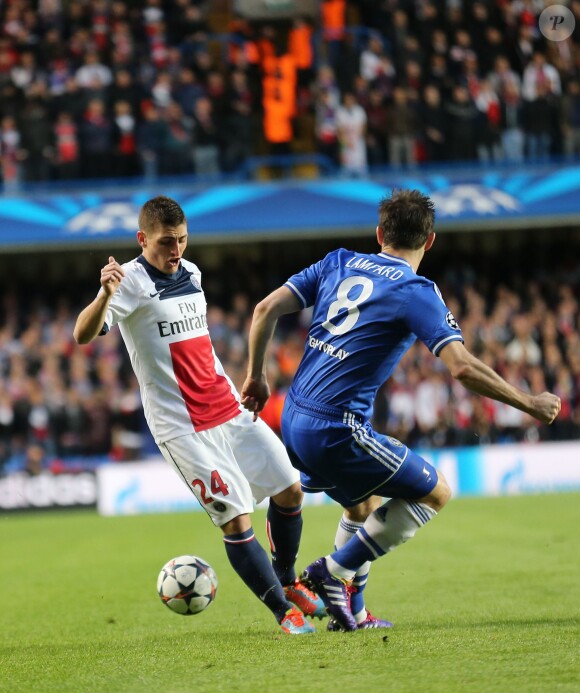 Marco Verratti lors de Chelsea-PSG au stade Stamford Bridge à Londres, le 8 avril 2014. 