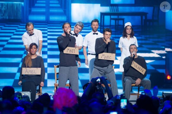 Les Enfoirés en concert à Strasbourg, le 20 janvier 2014.