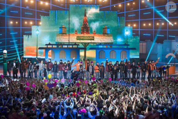 Les Enfoirés en concert à Strasbourg, le 20 janvier 2014.