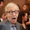Woody Allen lors de la première de sa pièce Bullets Over Broadway au St James Theatre à Broadway, New York, le 10 avril 2014.