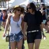 Hilary Duff à Coachella le 11 avril 2014 avec une amie.