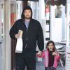 Ben Affleck avec Seraphina au Brentwood Country, Los Angeles, le 11 avril 2014.