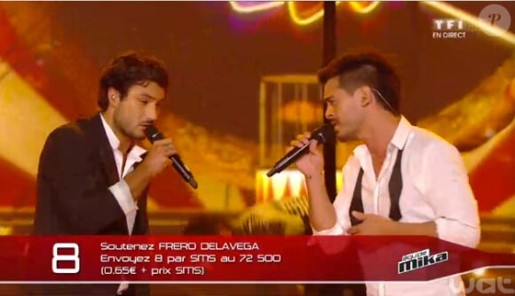 Les Fréro Delavega dans The Voice 3, le samedi 12 avril 2014, sur TF1