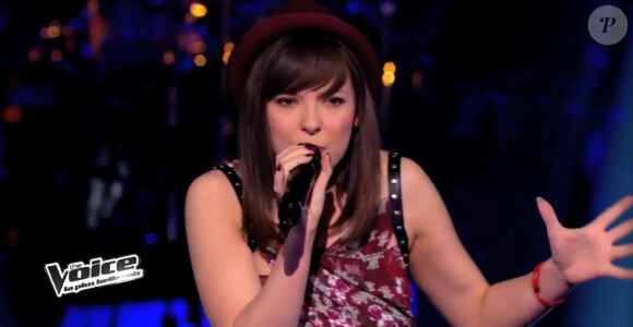 Natacha Andreani lors de l'épreuve ultime dans The Voice 3 le samedi 22 mars 2014 sur TF1