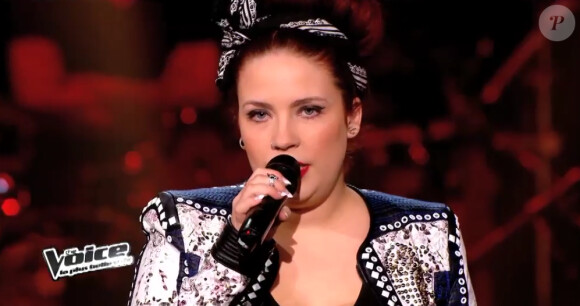 Manon lors de l'épreuve ultime dans The Voice 3 le samedi 22 mars 2014 sur TF1