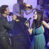 Tony Carreira et Natasha St-Pier - Concert exceptionnel de Tony Carreira au Palais des Sports à Paris, le 12 avril 2014.