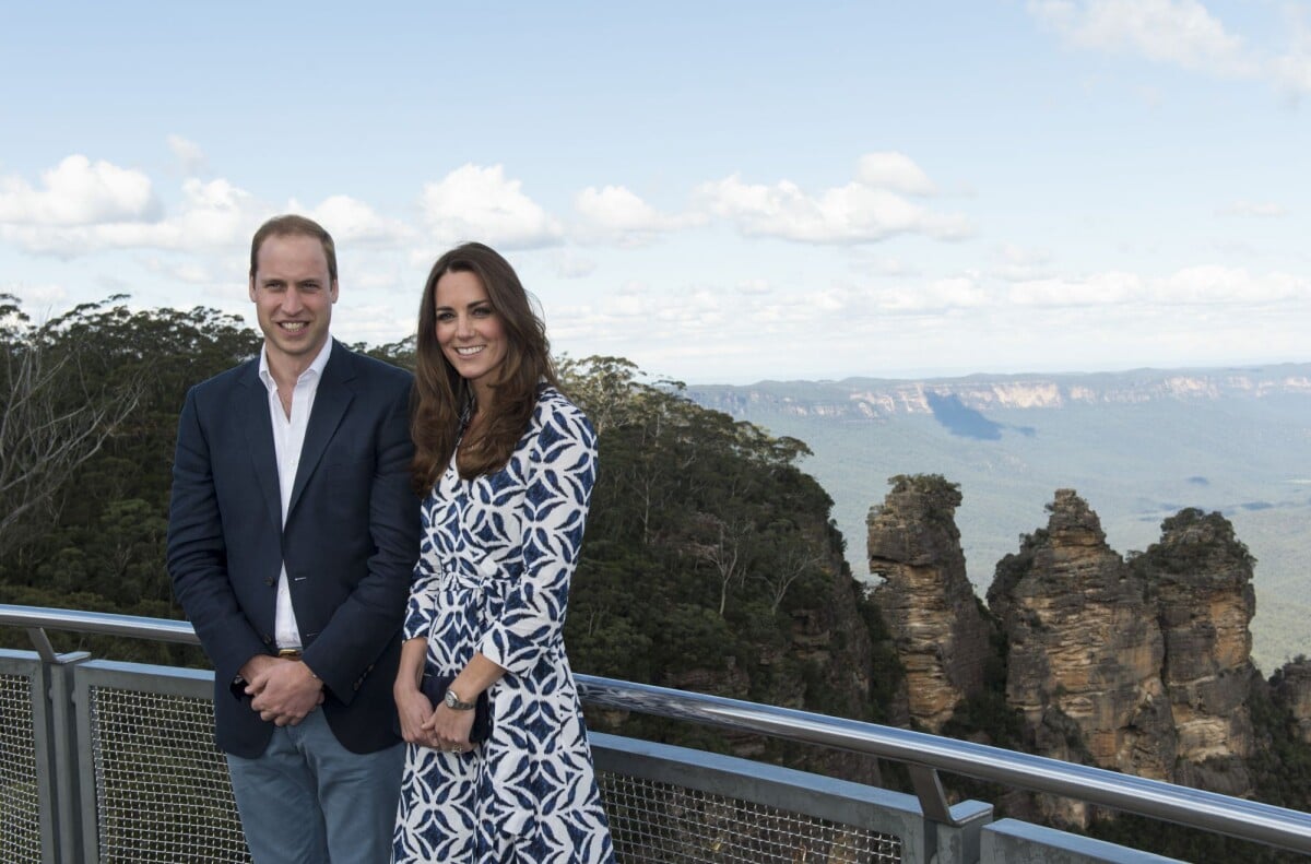 Photo Le Prince William Et Kate Middleton Ont Pu Admirer Les Rochers Des Trois Soeurs Et La