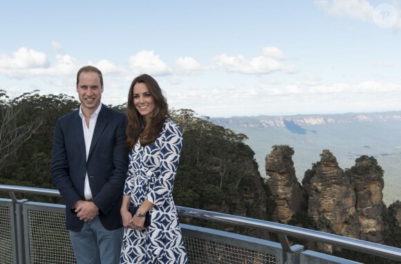 Le prince William et Kate Middleton ont pu admirer les rochers des Trois Soeurs et la vallée Jamison dans les Montagnes Bleues lors de leur visite officielle en Australie, le 17 avril 2014.