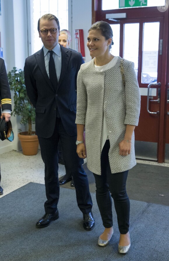 La princesse Victoria et le prince Daniel de Suède au SFI à Stockholm, le 15 avril 2014.