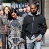 Kim Kardashian et Kanye West à Paris, le 14 avril 2014.