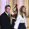 Manuel Valls et sa femme Anne Gravoin - Sommet pour la Paix et la sécurité en Afrique au palais de l'Elysee à Paris le 6 décembre 2013.