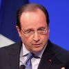 François Hollande à Paris le 16 Avril 2014. Cérémonie à l'hôtel de ville de Paris, à l'occasion du 70ème anniversaire du droit de vote et d'éligibilité des femmes, en présence du Président de la République.