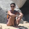 Kourtney Kardashian, relax sur la plage, son petit ami Scott Disick et leurs enfants Mason et Penelope en week-end à Cabos San Lucas au Mexique. La petite famille a fêté l'anniversaire de Kourtney au soleil. Le 19 avril 2014