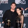 Channing Tatum (Award d'honneur) et sa femme Jenna Dewan-Tatum - Press Room de la cérémonie des MTV Awards au Nokia Theatre à Los Angeles. Le 13 avril 2014