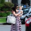 Jenna Dewan emmène sa fille Everly chez le pédiatre à Santa Monica, le 10 avril 2014.