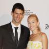 Novak Djokovic et sa fiancée Jelena Ristic à New York le 10 septembre 2013.