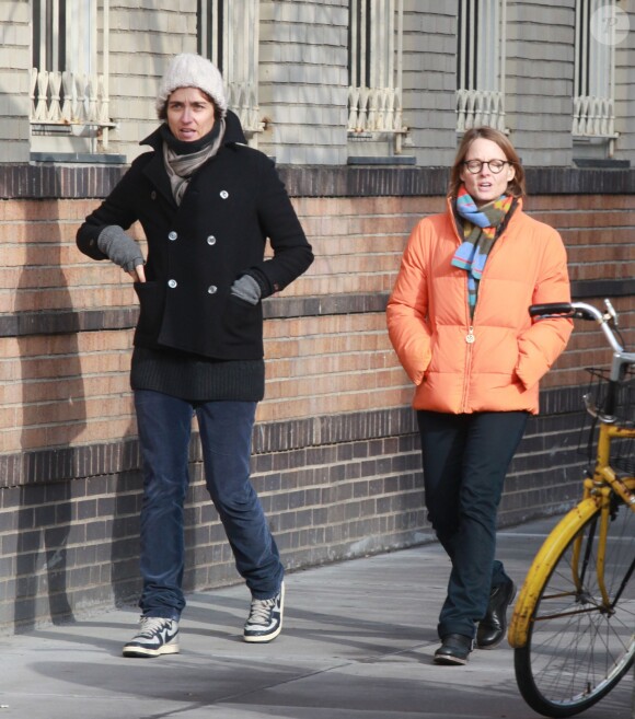 Jodie Foster et Alexandra Hedison dans les rues de New York le 19 janvier 2014
