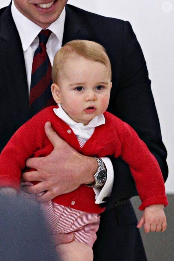 Le prince George de Cambridge a quitté le 25 avril 2014 l'Australie avec ses parents Kate Middleton et le prince William au terme d'une tournée océanienne de 19 jours.