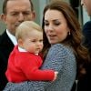 Le prince George de Cambridge a quitté le 25 avril 2014 l'Australie avec ses parents Kate Middleton et le prince William au terme d'une tournée océanienne de 19 jours.