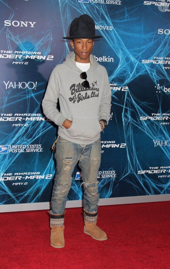 Pharrell Williams à la première de The Amazing Spider-Man 2 au Ziegfeld Theater de New York, le 24 avril 2014.
