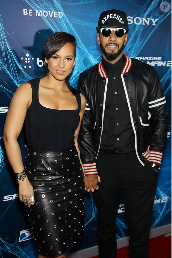 Alicia Keys et Swizz Beatz à la première de The Amazing Spider-Man 2 au Ziegfeld Theater de New York, le 24 avril 2014.