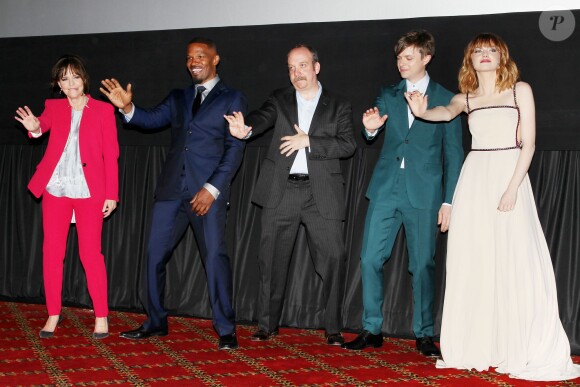 Sally Field, Jamie Foxx, Paul Giamatti, Dane Dehaan, Emma Stone à la première de The Amazing Spider-Man 2 au Ziegfeld Theater de New York, le 24 avril 2014.