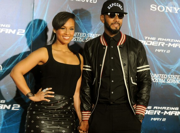 Alicia Keys et Swizz Beatz à la première de The Amazing Spider-Man 2 au Ziegfeld Theater de New York, le 24 avril 2014.