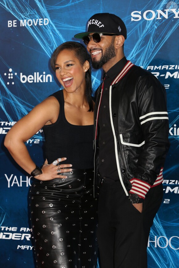 Alicia Keys et Swizz Beatz à la première de The Amazing Spider-Man 2 au Ziegfeld Theater de New York, le 24 avril 2014.