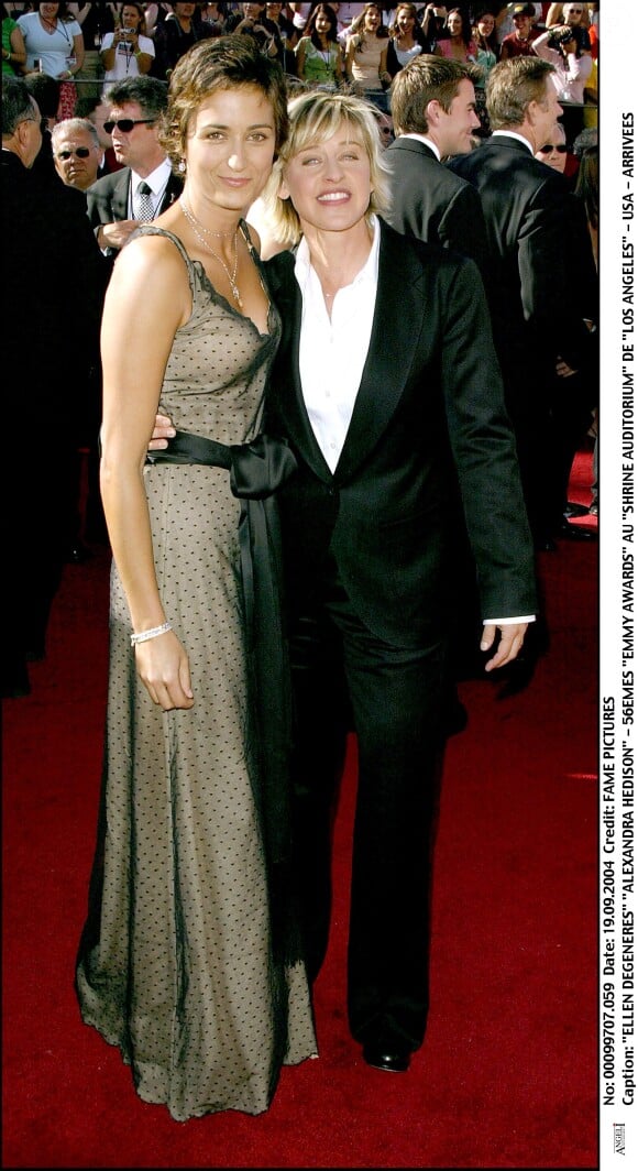 Ellen DeGeneres et Alexandra Hedison aux Emmy Awards à Los Angeles le 19 septembre 2004