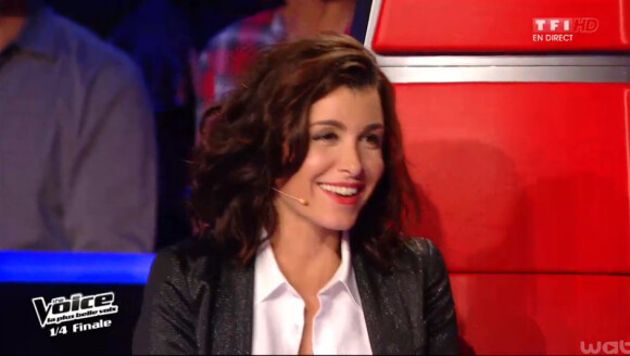 Jenifer, rayonnante (The Voice 3, émission diffusée le samedi 26 avril 2014 sur TF1.)