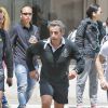 Nicolas Sarkozy, en forme, fait son jogging à Beverly Hills le 27 avril 2014.