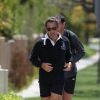 Nicolas Sarkozy fait son jogging à Beverly Hills le 27 avril 2014. F