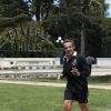 Nicolas Sarkozy fait son jogging à Beverly Hills le 27 avril 2014. F