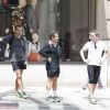 Nicolas Sarkozy fait son jogging à Beverly Hills le 27 avril 2014. Former French president Nicolas Sarkozy out for a jog in Beverly Hills on april 27, 2014.27/04/2014 - Beverly Hills