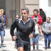 Nicolas Sarkozy fait son jogging à Beverly Hills le 27 avril 2014. 