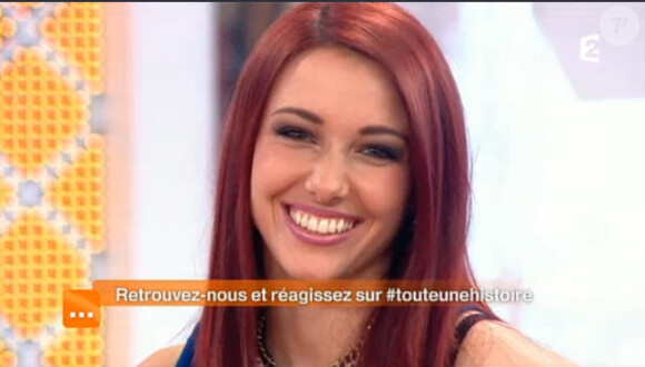 Delphine Wespiser évoque son expérience pendant et après Miss France sur France 2 dans Toute une histoire, le mercredi 30 avril 2014