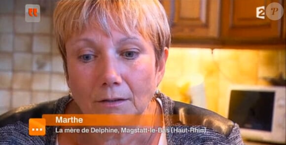 Marthe, la maman de Delphine Wespiser dans Toute une histoire, le mercredi 30 avril 2014