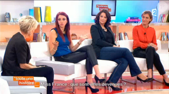 évoque son expérience pendant et après Miss France sur France 2 dans Toute une histoire, le mercredi 30 avril 2014