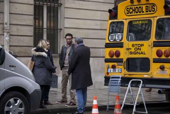 Chris Marques - Tournage d'un nouveau concept, Les People passent le Bac à Paris le 26 avril 2014.