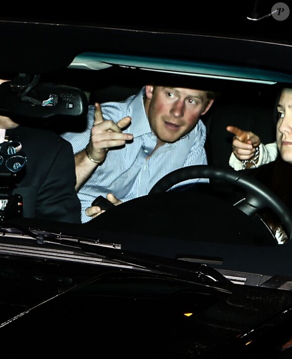 Le prince Harry à Memphis le 1er mai 2014, à son arrivée deux jours avant le mariage de son ami Guy Pelly et Elizabeth Wilson.