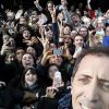 Le selfie géant de Gad Elmaleh et son public, pour la dernière de son spectacle Sans Tambour, à Paris le 2 mai 2014, posté sur son compte Twitter