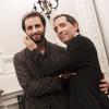 Exclusif - Gad Elmaleh et son frère Arié après le spectacle de l'humoriste "Sans Tambour" à l'Opéra Garnier à Paris le 16 mars 2014.