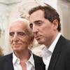 Exclusif - Gad Elmaleh et son père David après le spectacle de l'humoriste "Sans Tambour" à l'Opéra Garnier à Paris le 16 mars 2014.