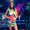 Karine Ferri : ravissante en robe Iris Cantabri, perchée sur de somptueux escarpins Alberta Ferretti sur le plateau de The Voice 3, sur TF1
