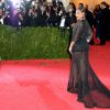 Beyoncé, sexy en transparence dans une robe Givenchy, arrive au MET BAll  à New York le 5 mai 2014